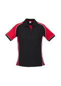 Womens Nitro Short Sleeve Polo - Black/Red/White ||SRC=https://cdn.fashionbizapps.nz/honeybee/images/P10122_bProduct_Black_Red_White_01_FTnwUiZ.jpg
