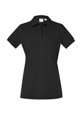 Womens City Short Sleeve Polo - Black ||SRC=https://cdn.fashionbizapps.nz/honeybee/images/P105LS_bProduct_Black_01_IA2f1NF.jpg