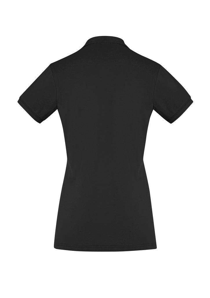 Womens City Short Sleeve Polo - Black ||SRC=https://cdn.fashionbizapps.nz/honeybee/images/P105LS_bProduct_Black_02_fjIy4Vf.jpg