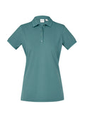 Womens City Short Sleeve Polo - Jasper Green ||SRC=https://cdn.fashionbizapps.nz/honeybee/images/P105LS_bProduct_JasperGreen_01_GJtdloq.jpg