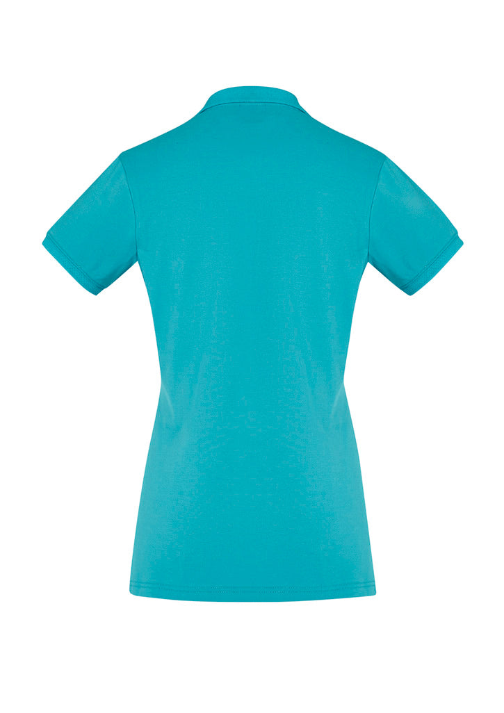 Womens City Short Sleeve Polo - Teal ||SRC=https://cdn.fashionbizapps.nz/honeybee/images/P105LS_bProduct_Teal_02_A9fkw8o.jpg