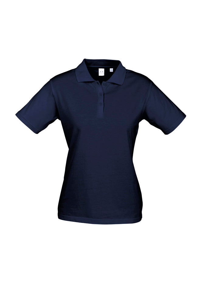 Womens Ice Short Sleeve Polo - Navy ||SRC=https://cdn.fashionbizapps.nz/honeybee/images/P112LS_bProduct_Navy_01_NnWdWtG.jpg