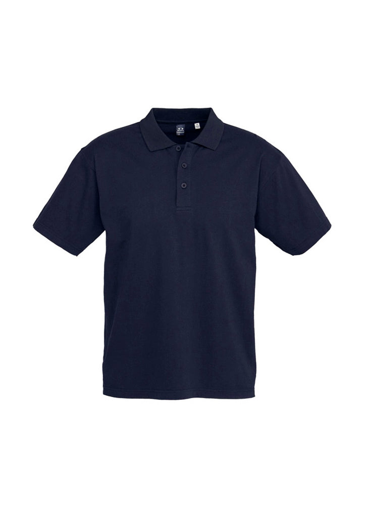 Mens Ice Short Sleeve Polo - Navy ||SRC=https://cdn.fashionbizapps.nz/honeybee/images/P112MS_bProduct_Navy_01_mA2UVKA.jpg