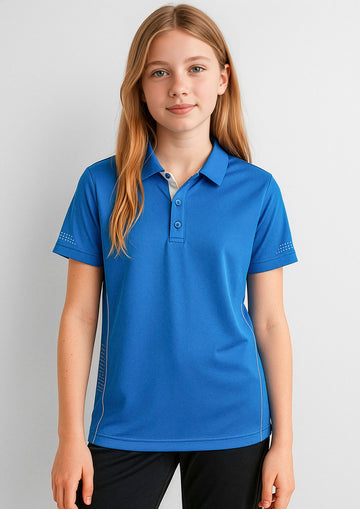 Kids Balance Short Sleeve Polo ||SRC=https://cdn.fashionbizapps.nz/honeybee/images/P200KS_Talent_Royal_White_01.jpg