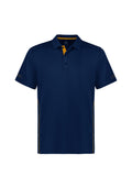 Kids Balance Short Sleeve Polo - Navy/Gold ||SRC=https://cdn.fashionbizapps.nz/honeybee/images/P200KS_bProduct_Navy_Gold_01_VRzuHHo.jpg