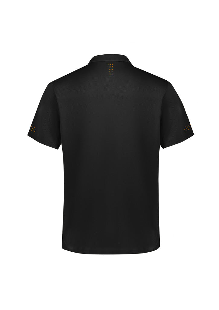 Mens Balance Short Sleeve Polo - Black/Gold ||SRC=https://cdn.fashionbizapps.nz/honeybee/images/P200MS_bProduct_Black_Gold_02_CO7XYLY.jpg
