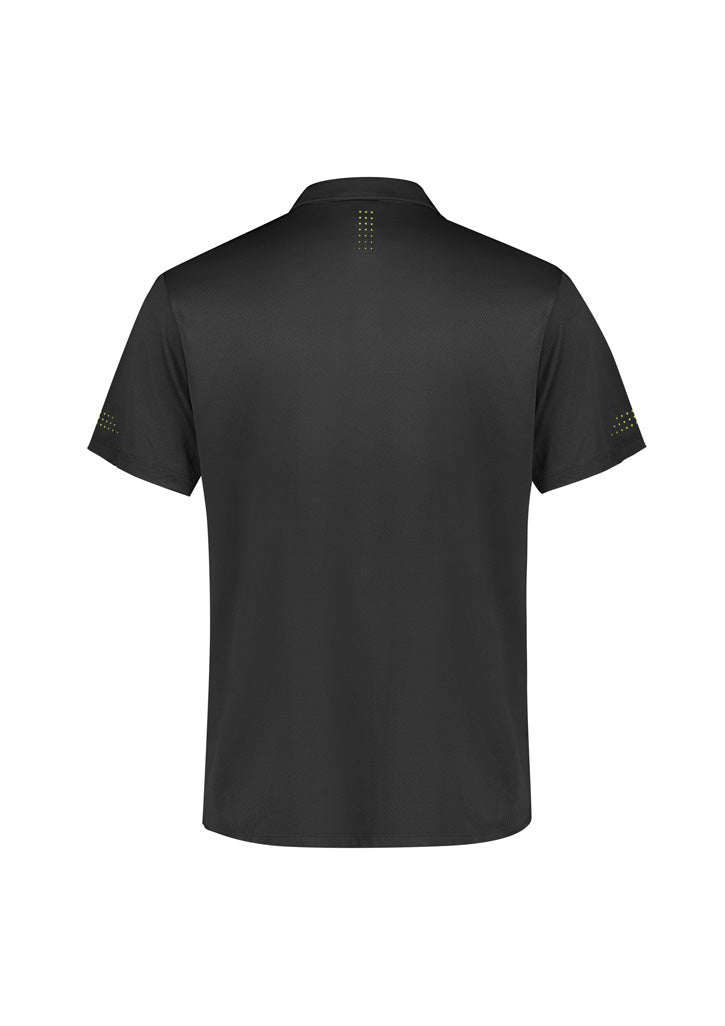 Mens Balance Short Sleeve Polo - Grey/Fluoro Lime ||SRC=https://cdn.fashionbizapps.nz/honeybee/images/P200MS_bProduct_Grey_FluoroLime_02_t3mEdR2.jpg