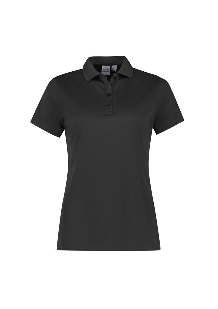 Womens Action Short Sleeve Polo - Grey ||SRC=https://cdn.fashionbizapps.nz/honeybee/images/P206LS_Product_Grey_01.jpg