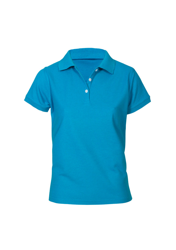 Womens Neon Short Sleeve Polo - Cyan ||SRC=https://cdn.fashionbizapps.nz/honeybee/images/P2125_bProduct_Cyan_01_UwXiSPa.jpg