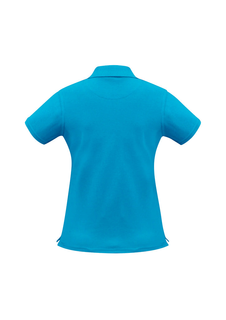 Womens Neon Short Sleeve Polo - Cyan ||SRC=https://cdn.fashionbizapps.nz/honeybee/images/P2125_bProduct_Cyan_02_a0MJfel.jpg