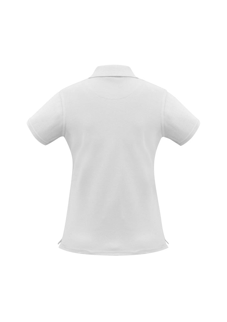Womens Neon Short Sleeve Polo - White ||SRC=https://cdn.fashionbizapps.nz/honeybee/images/P2125_bProduct_White_02_Ol6Coou.jpg