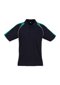Mens Triton Short Sleeve Polo - Navy/Kelly Green/White ||SRC=https://cdn.fashionbizapps.nz/honeybee/images/P225MS_bProduct_Navy_KellyGreen_White_01_dlerg1S.jpg