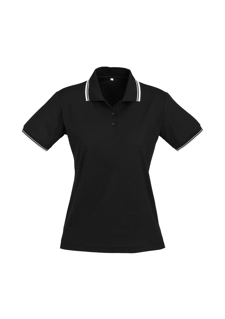 Womens Cambridge Short Sleeve Polo - Black/White/White ||SRC=https://cdn.fashionbizapps.nz/honeybee/images/P227LS_bProduct_Black_White_White_01_uAwiWKT.jpg