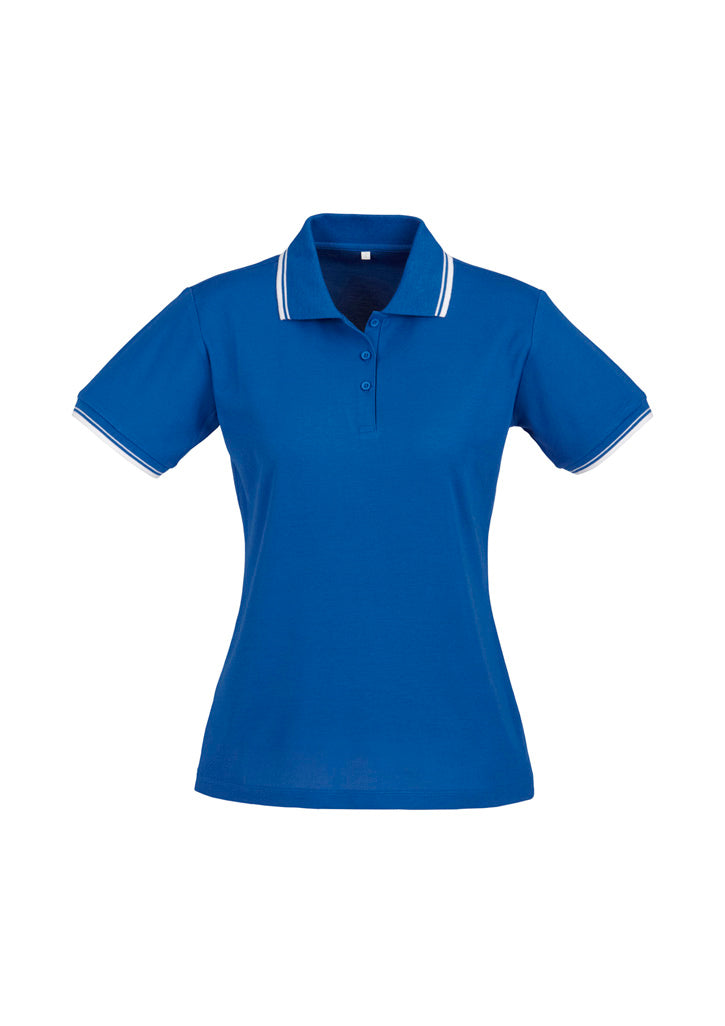 Womens Cambridge Short Sleeve Polo - Royal/White/White ||SRC=https://cdn.fashionbizapps.nz/honeybee/images/P227LS_bProduct_Royal_White_White_01_doC8waP.jpg