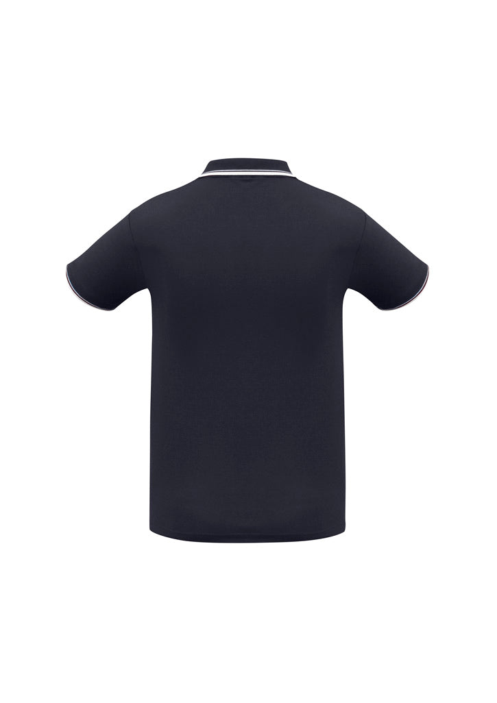 Mens Cambridge Short Sleeve Polo - Navy/White/White ||SRC=https://cdn.fashionbizapps.nz/honeybee/images/P227MS_bProduct_Navy_White_White_02_m66W1In.jpg