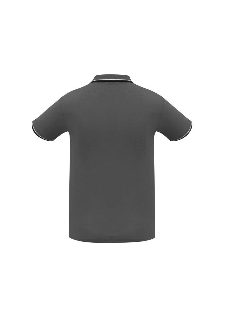 Mens Cambridge Short Sleeve Polo - Steel Grey/Black/White ||SRC=https://cdn.fashionbizapps.nz/honeybee/images/P227MS_bProduct_SteelGrey_Black_White_02_fLGTXOz.jpg