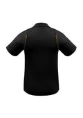 Mens United Short Sleeve Polo - Black/Gold ||SRC=https://cdn.fashionbizapps.nz/honeybee/images/P244MS_bProduct_Black_Gold_02_ViHRAuc.jpg