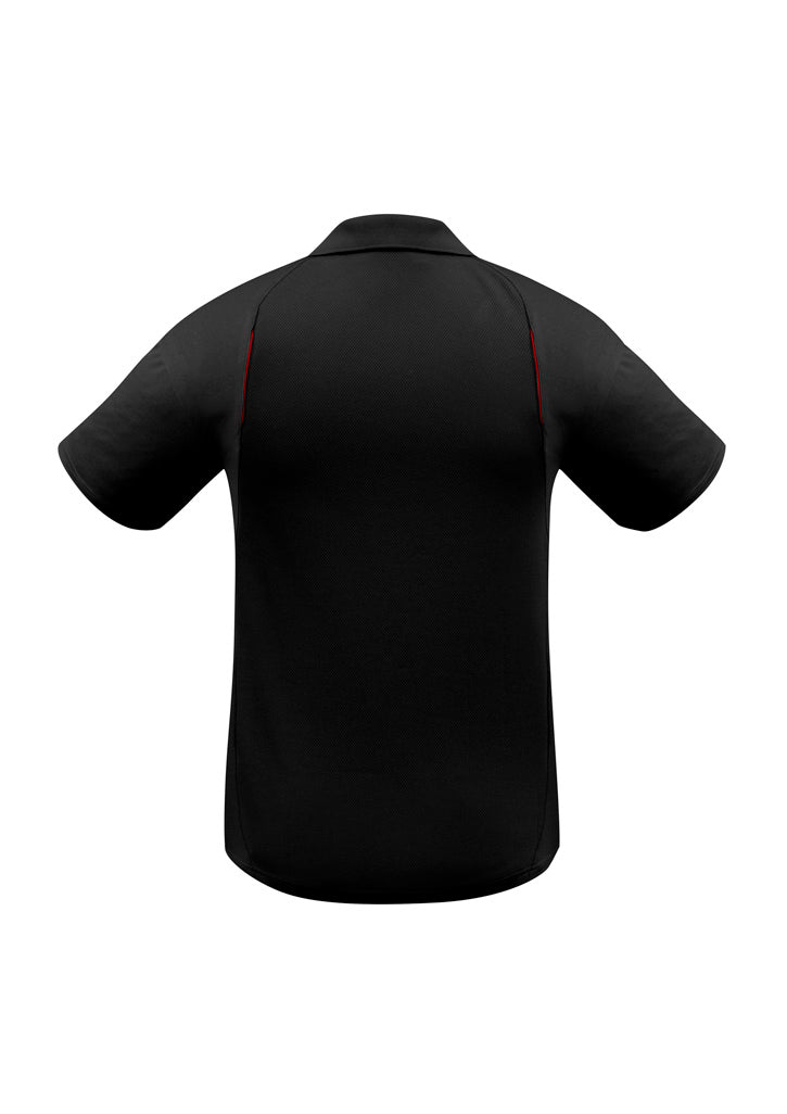Mens United Short Sleeve Polo - Black/Red ||SRC=https://cdn.fashionbizapps.nz/honeybee/images/P244MS_bProduct_Black_Red_02_zij4lJx.jpg