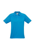 Mens Blade Short Sleeve Polo - Cyan/Silver Grey ||SRC=https://cdn.fashionbizapps.nz/honeybee/products/management/data/images/product/725x1026/P303MS_Cyan_Silver.jpg