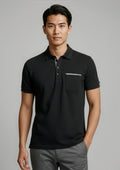 Mens Edge Short Sleeve Polo ||SRC=https://cdn.fashionbizapps.nz/honeybee/images/P305MS_Talent_Black_Check_01_hEz4Riu.jpg