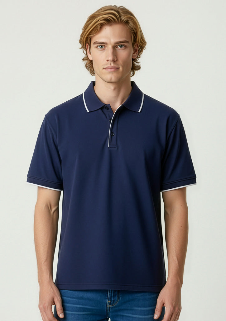 Mens Elite Short Sleeve Polo ||SRC=https://cdn.fashionbizapps.nz/honeybee/images/P3200_Talent_Navy_White_01_dUB2Fdu.jpg