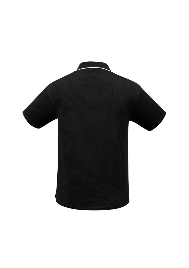 Mens Elite Short Sleeve Polo - Black/White ||SRC=https://cdn.fashionbizapps.nz/honeybee/images/P3200_bProduct_Black_White_02_jKJVB5Z.jpg