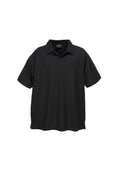 Mens Micro Waffle Short Sleeve Polo - Black ||SRC=https://cdn.fashionbizapps.nz/honeybee/images/P3300_bProduct_Black_01_XgkVUad.jpg