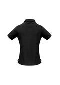 Womens Micro Waffle Short Sleeve Polo - Black ||SRC=https://cdn.fashionbizapps.nz/honeybee/images/P3325_bProduct_Black_02_Ll5f2Sc.jpg