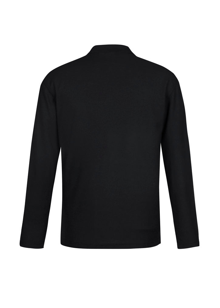 Mens Crew Long Sleeve Polo - Black ||SRC=https://cdn.fashionbizapps.nz/honeybee/images/P400ML_bProduct_Black_02_XQZlluT.jpg