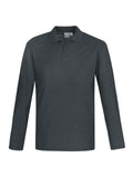 Mens Crew Long Sleeve Polo - Charcoal ||SRC=https://cdn.fashionbizapps.nz/honeybee/images/P400ML_bProduct_Charcoal_01_TiJt7HY.jpg