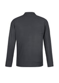 Mens Crew Long Sleeve Polo - Charcoal ||SRC=https://cdn.fashionbizapps.nz/honeybee/images/P400ML_bProduct_Charcoal_02_VJ3Z7y1.jpg