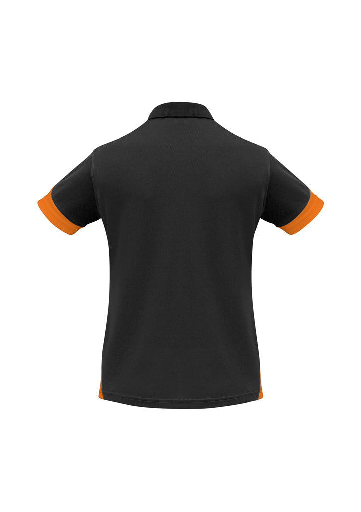 Womens Talon Short Sleeve Polo - Black/Orange ||SRC=https://cdn.fashionbizapps.nz/honeybee/images/P401LS_bProduct_Black_Orange_02_Xuvfq9Z.jpg