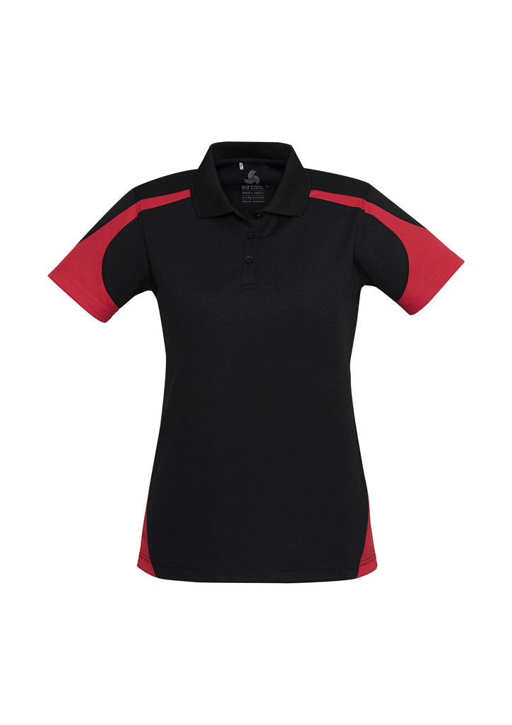 Womens Talon Short Sleeve Polo - Black/Red ||SRC=https://cdn.fashionbizapps.nz/honeybee/images/P401LS_bProduct_Black_Red_01_MFRTwAX.jpg