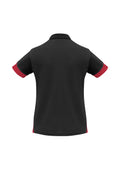 Womens Talon Short Sleeve Polo - Black/Red ||SRC=https://cdn.fashionbizapps.nz/honeybee/images/P401LS_bProduct_Black_Red_02_EKC8MpS.jpg
