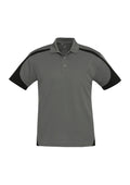 Mens Talon Short Sleeve Polo - Ash/Black ||SRC=https://cdn.fashionbizapps.nz/honeybee/images/P401MS_bProduct_Ash_Black_01_pk7Rfwz.jpg