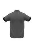 Mens Talon Short Sleeve Polo - Ash/Black ||SRC=https://cdn.fashionbizapps.nz/honeybee/images/P401MS_bProduct_Ash_Black_02_AI5KHRT.jpg
