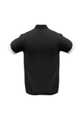 Mens Talon Short Sleeve Polo - Black/White ||SRC=https://cdn.fashionbizapps.nz/honeybee/images/P401MS_bProduct_Black_White_02_FvLm5mT.jpg