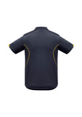 Kids Razor Short Sleeve Polo - Navy/Gold ||SRC=https://cdn.fashionbizapps.nz/honeybee/images/P405KS_bProduct_Navy_Gold_02_L64nnUy.jpg