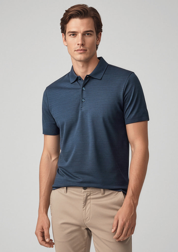 Mens Orbit Short Sleeve Polo ||SRC=https://cdn.fashionbizapps.nz/honeybee/images/P410MS_Talent_Navy_01_R_ExGWp3W.jpg
