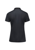 Womens Echo Short Sleeve Polo - Black Graphite ||SRC=https://cdn.fashionbizapps.nz/honeybee/images/P412LS_Product_BlackGraphite_02.jpg