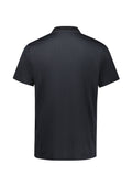 Mens Echo Short Sleeve Polo - Black Graphite ||SRC=https://cdn.fashionbizapps.nz/honeybee/images/P412MS_Product_BlackGraphite_02.jpg