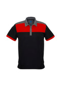 Mens Charger Short Sleeve Polo - Black/Red/Grey ||SRC=https://cdn.fashionbizapps.nz/honeybee/images/P500MS_bProduct_Black_Red_Grey_01_OpzzHqI.jpg