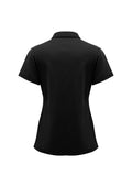 Womens Lotus Short Sleeve Polo - Black ||SRC=https://cdn.fashionbizapps.nz/honeybee/images/P515LS_Product_Black_02.jpg