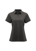Womens Lotus Short Sleeve Polo - Charcoal ||SRC=https://cdn.fashionbizapps.nz/honeybee/images/P515LS_Product_Charcoal_01_0KKaBCh.jpg