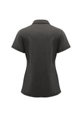 Womens Lotus Short Sleeve Polo - Charcoal ||SRC=https://cdn.fashionbizapps.nz/honeybee/images/P515LS_Product_Charcoal_02_kPpbT06.jpg