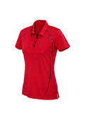 Womens Cyber Short Sleeve Polo - Red/Silver ||SRC=https://cdn.fashionbizapps.nz/honeybee/images/P604LS_bProduct_Red_Silver_01_xQ0aZ83.jpg