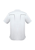 Mens Cyber Short Sleeve Polo - White/Silver ||SRC=https://cdn.fashionbizapps.nz/honeybee/images/P604MS_bProduct_White_Silver_02_cWtY6vT.jpg