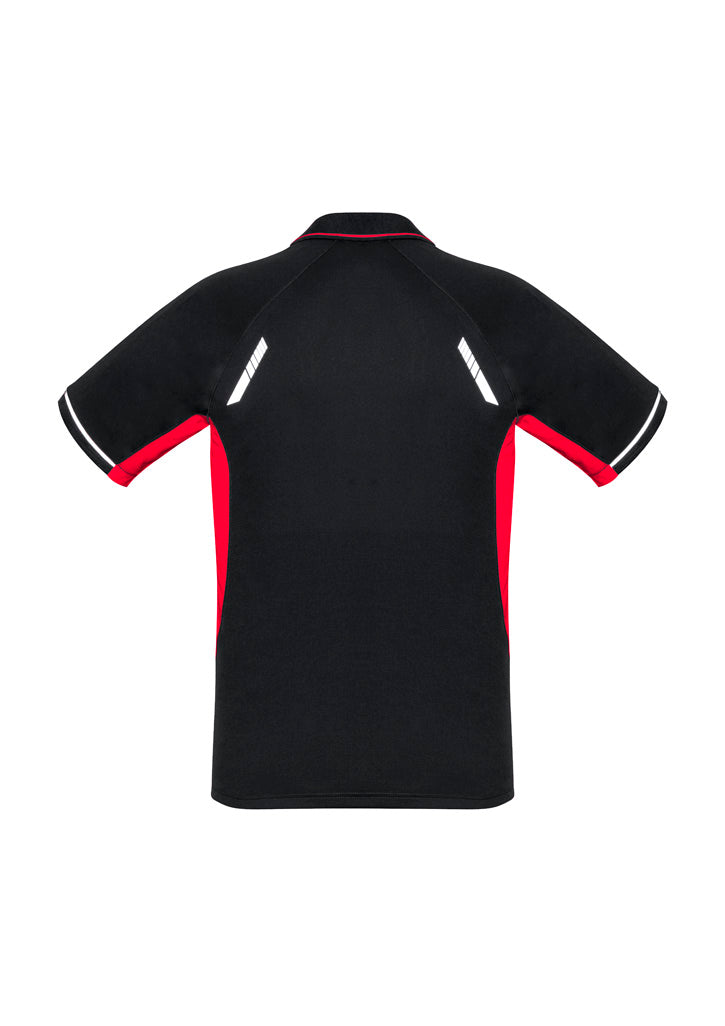 Kids Renegade Short Sleeve Polo - Black/Red/Silver ||SRC=https://cdn.fashionbizapps.nz/honeybee/images/P700KS_bProduct_Black_Red_Silver_02_OXKWJDm.jpg