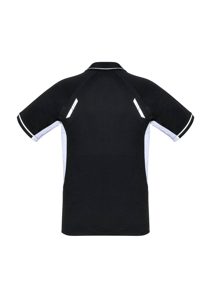 Kids Renegade Short Sleeve Polo - Black/White/Silver ||SRC=https://cdn.fashionbizapps.nz/honeybee/images/P700KS_bProduct_Black_White_Silver_02_vqpgZlQ.jpg