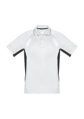 Kids Renegade Short Sleeve Polo - White/Black/Silver ||SRC=https://cdn.fashionbizapps.nz/honeybee/images/P700KS_bProduct_White_Black_Silver_01_jQZH3NT.jpg